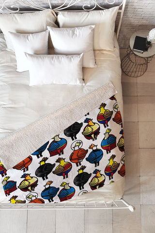 Raven Jumpo Super Chicks Fleece Throw Blanket