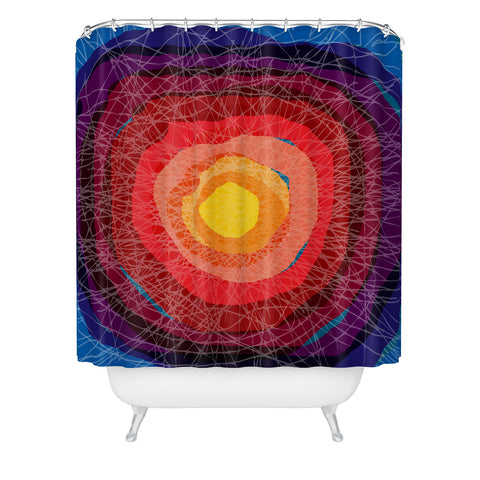 Raven Jumpo Tie Die Madness Shower Curtain