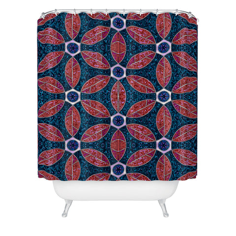 Raven Jumpo Topaz Mosaic Shower Curtain
