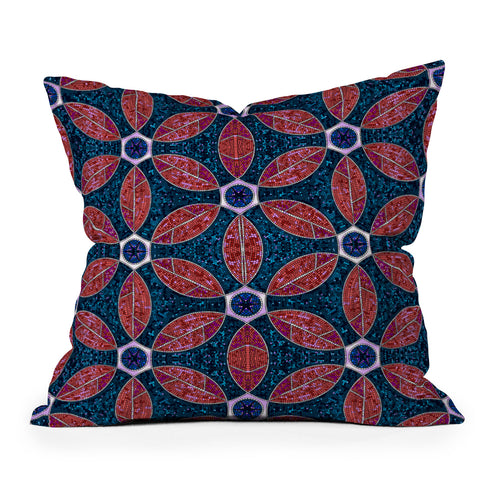 Raven Jumpo Topaz Mosaic Throw Pillow