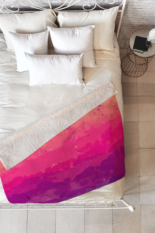 Rebecca Allen A Study In Purple Fleece Throw Blanket