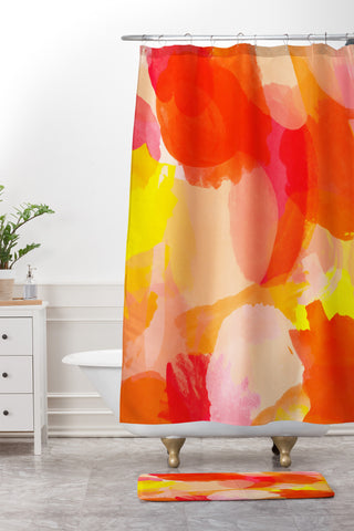 Rebecca Allen A Sunset Shower Curtain And Mat