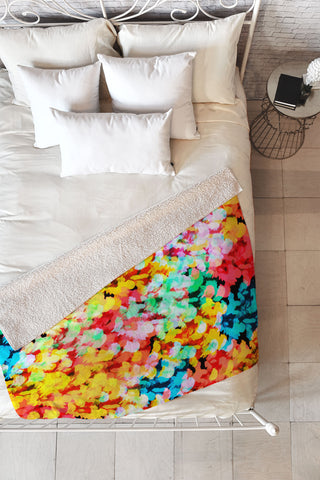 Rebecca Allen A Watered Garden Fleece Throw Blanket