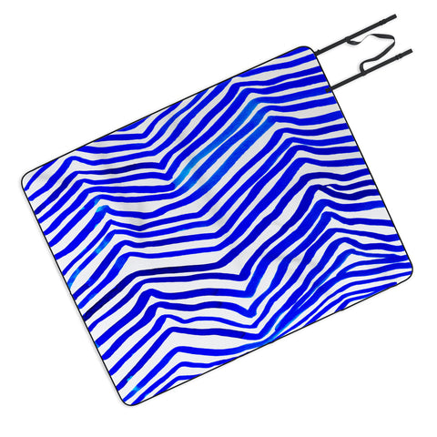 Rebecca Allen A Zebra In Crete Picnic Blanket