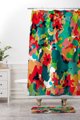 Rebecca Allen All For Flowers Shower Curtain And Mat