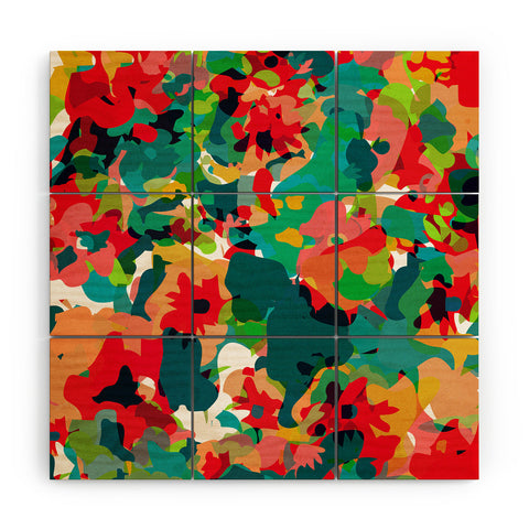 Rebecca Allen All For Flowers Wood Wall Mural