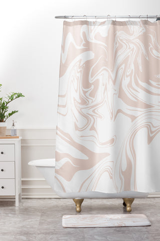 Rebecca Allen All Marbled Shower Curtain And Mat