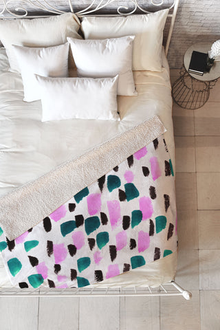 Rebecca Allen At Midnight Fleece Throw Blanket