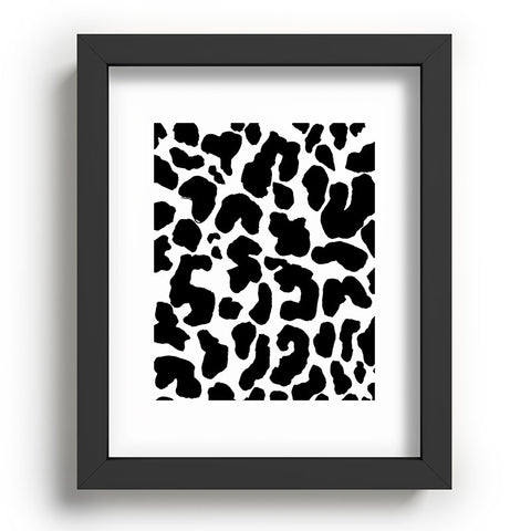 Rebecca Allen Blk Leopard Recessed Framing Rectangle