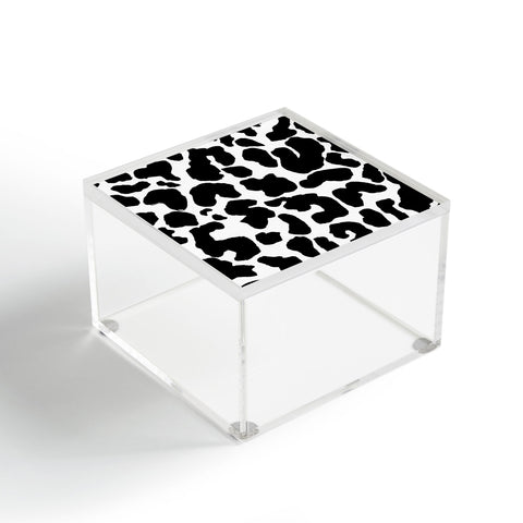 Rebecca Allen Blk Leopard Acrylic Box
