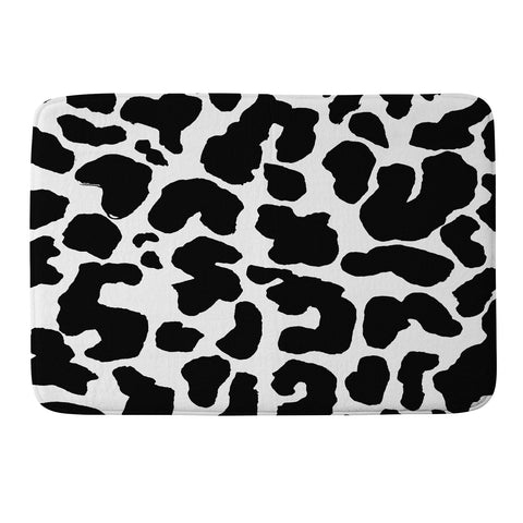 Rebecca Allen Blk Leopard Memory Foam Bath Mat