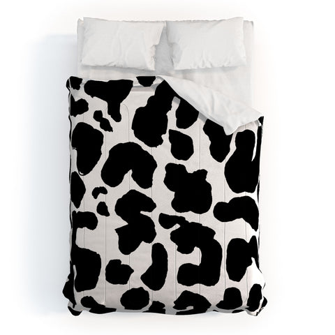 Rebecca Allen Blk Leopard Comforter