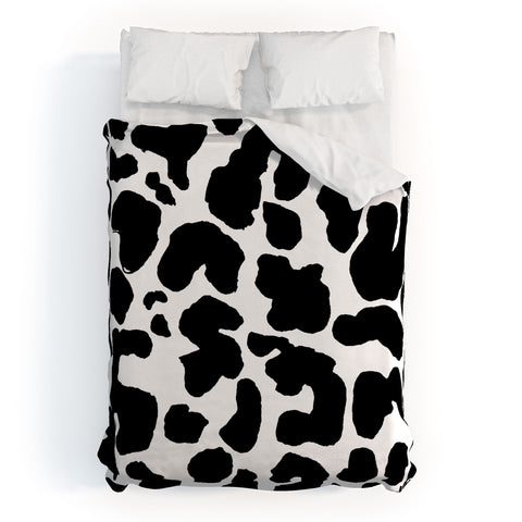 Rebecca Allen Blk Leopard Duvet Cover