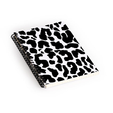 Rebecca Allen Blk Leopard Spiral Notebook