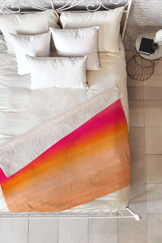 Rebecca Allen Blooming Wake Fleece Throw Blanket