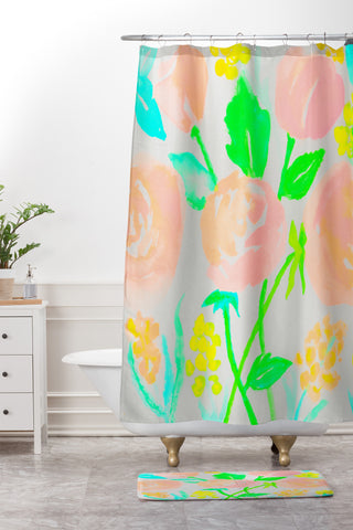 Rebecca Allen Blossom Dearie Shower Curtain And Mat
