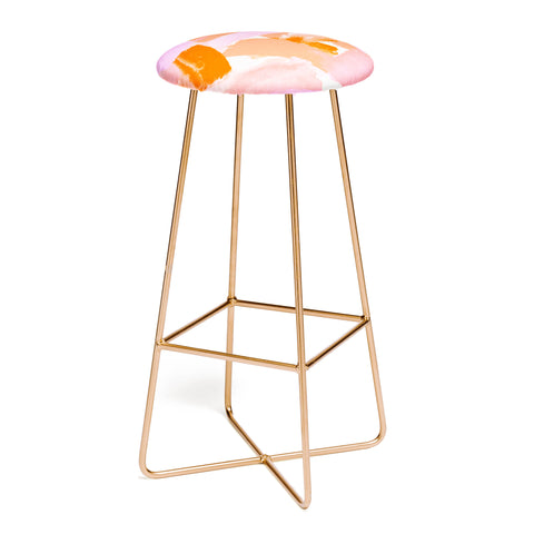 Rebecca Allen Covered in Blush Bar Stool