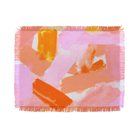 Rebecca Allen Covered in Blush Throw Blanket