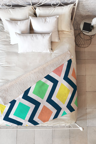 Rebecca Allen Delighted II Fleece Throw Blanket