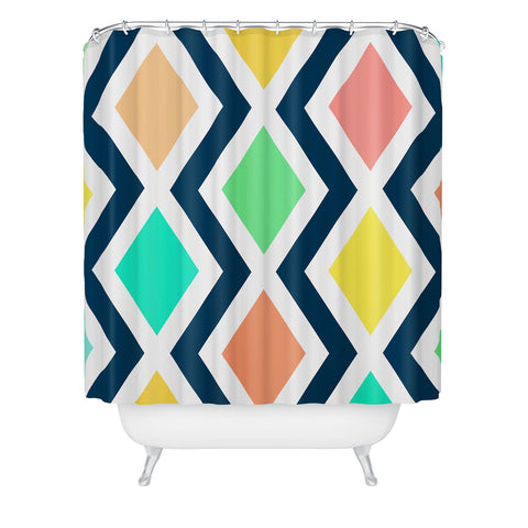 Rebecca Allen Delighted II Shower Curtain