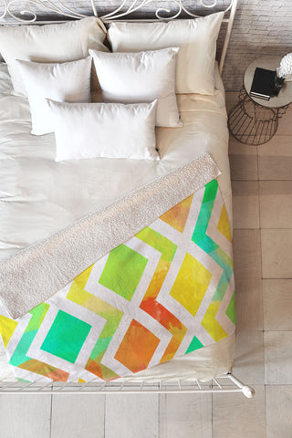 Rebecca Allen Delighted Fleece Throw Blanket