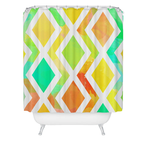 Rebecca Allen Delighted Shower Curtain