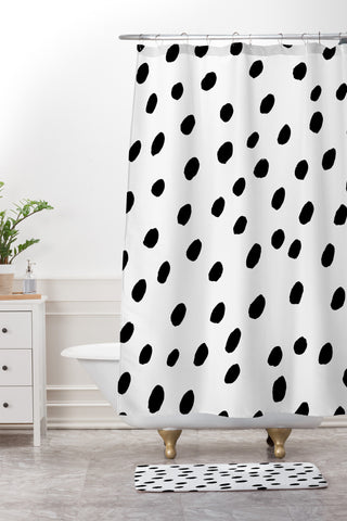 Rebecca Allen Dinner At Eight Shower Curtain And Mat