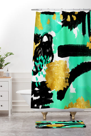 Rebecca Allen Dinner With Doris Day Shower Curtain And Mat