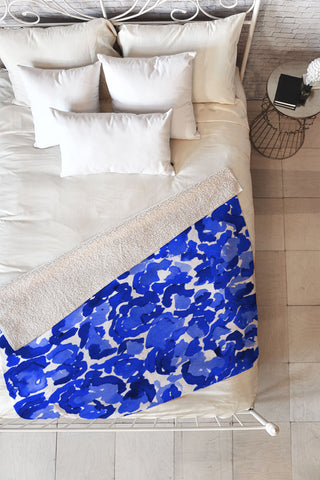 Rebecca Allen Dressed In Hue Fleece Throw Blanket