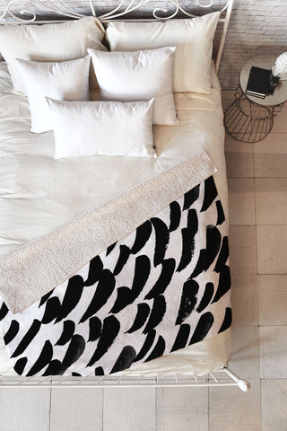 Rebecca Allen Elephant Rain Fleece Throw Blanket