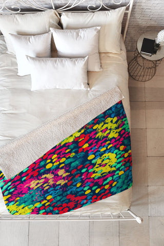 Rebecca Allen Firework Garden Fleece Throw Blanket