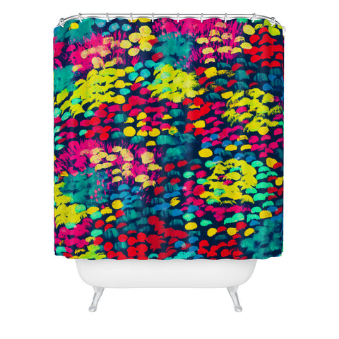 Rebecca Allen Firework Garden Shower Curtain