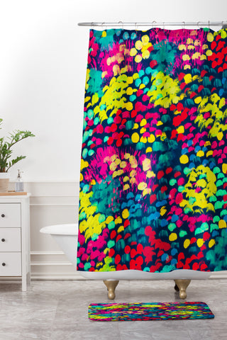 Rebecca Allen Firework Garden Shower Curtain And Mat