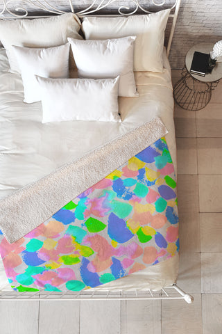 Rebecca Allen FLOURISH II Fleece Throw Blanket