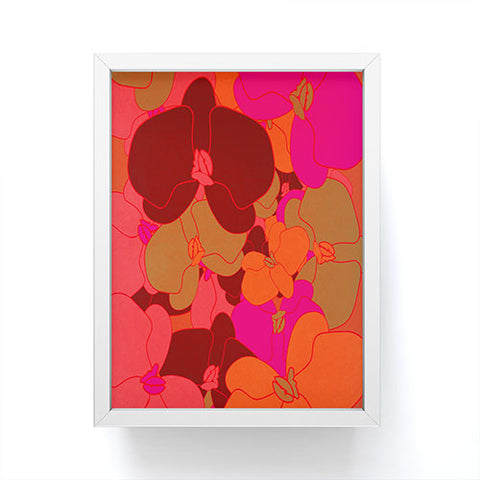 Rebecca Allen Flower Fall Framed Mini Art Print