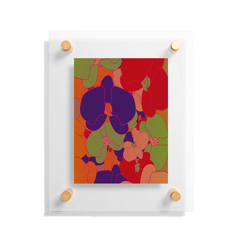 Rebecca Allen Flower Fall Retro Floating Acrylic Print