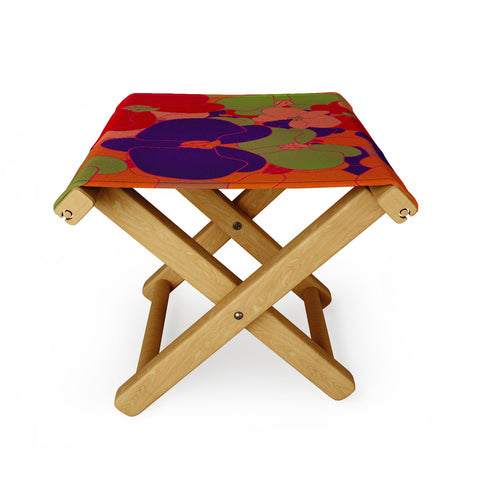 Rebecca Allen Flower Fall Retro Folding Stool