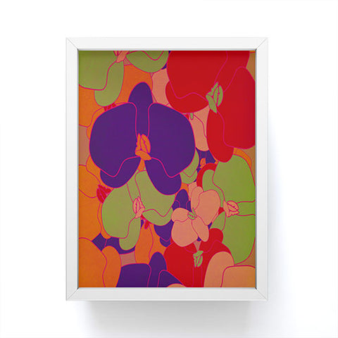 Rebecca Allen Flower Fall Retro Framed Mini Art Print