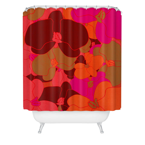 Rebecca Allen Flower Fall Shower Curtain