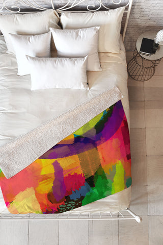 Rebecca Allen Fruits Fleece Throw Blanket