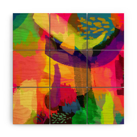 Rebecca Allen Fruits Wood Wall Mural