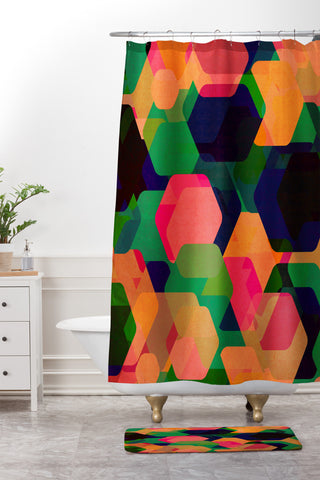 Rebecca Allen In The Land Of A Thousand Suns Shower Curtain And Mat