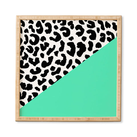 Rebecca Allen Leopard And Mint Framed Wall Art