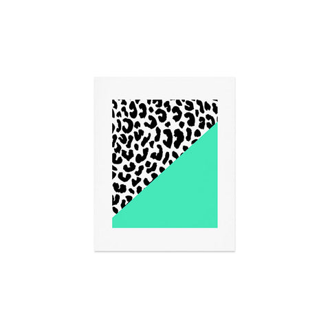 Rebecca Allen Leopard And Mint Art Print