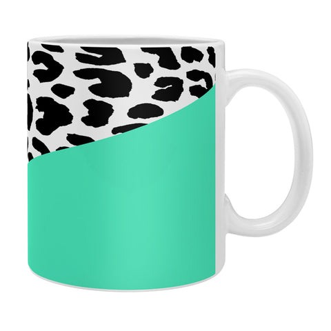 Rebecca Allen Leopard And Mint Coffee Mug