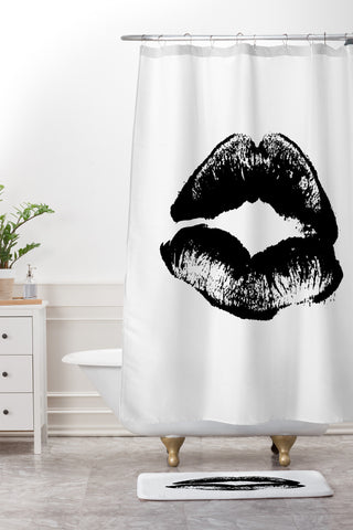 Rebecca Allen Levres Shower Curtain And Mat