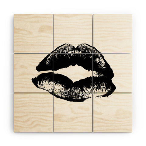 Rebecca Allen Levres Wood Wall Mural