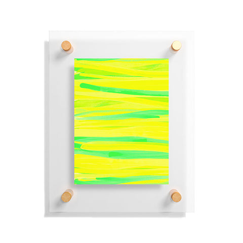 Rebecca Allen Lime Strokes Floating Acrylic Print