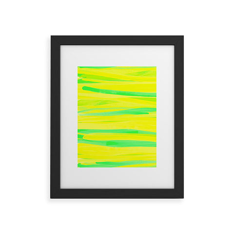 Rebecca Allen Lime Strokes Framed Art Print