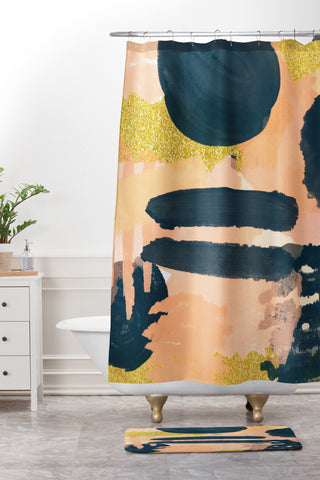 Rebecca Allen Lunch With Audrey Hepburn Shower Curtain And Mat